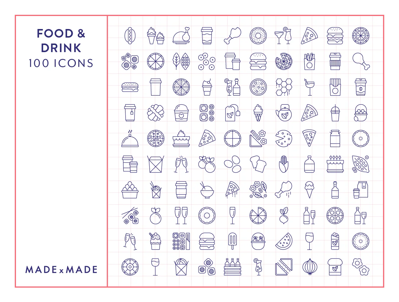 100 Food & Drink Icons 4