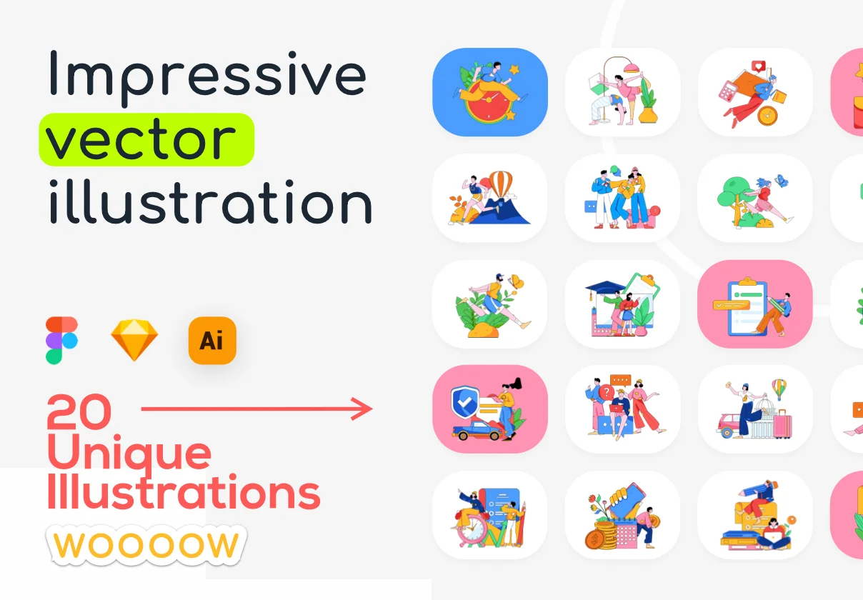 line illustration component library