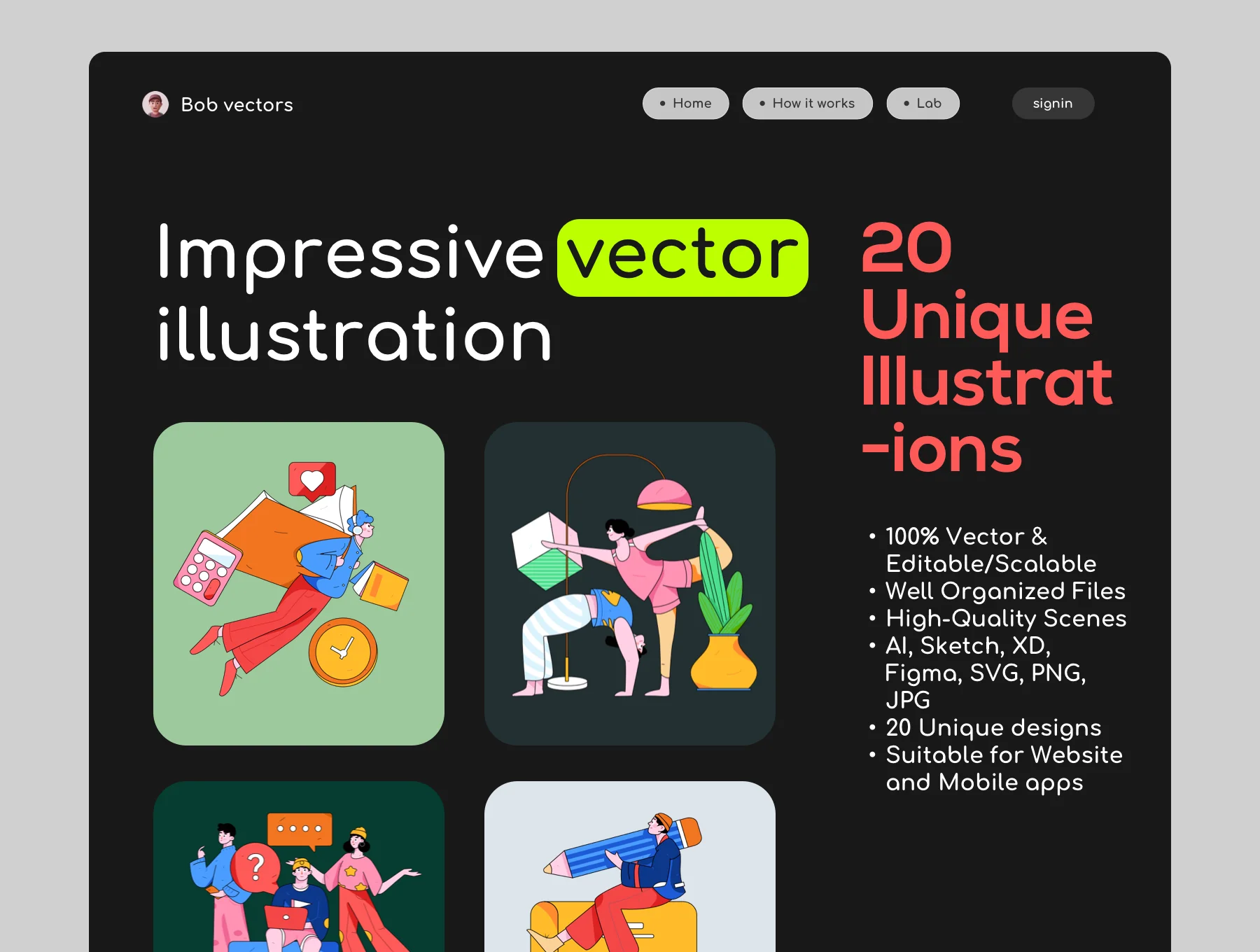 line illustration component  library 3