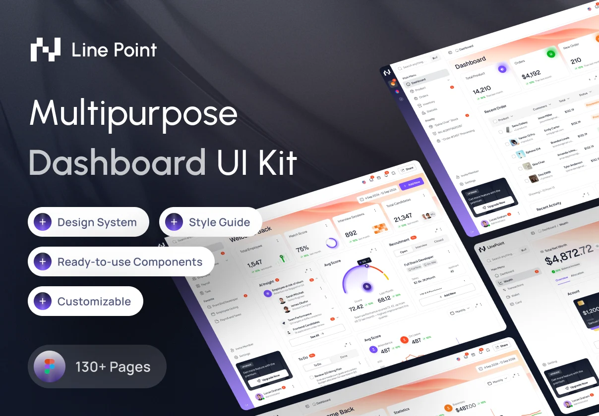 Line Point Dashboard & Saas UI Kit