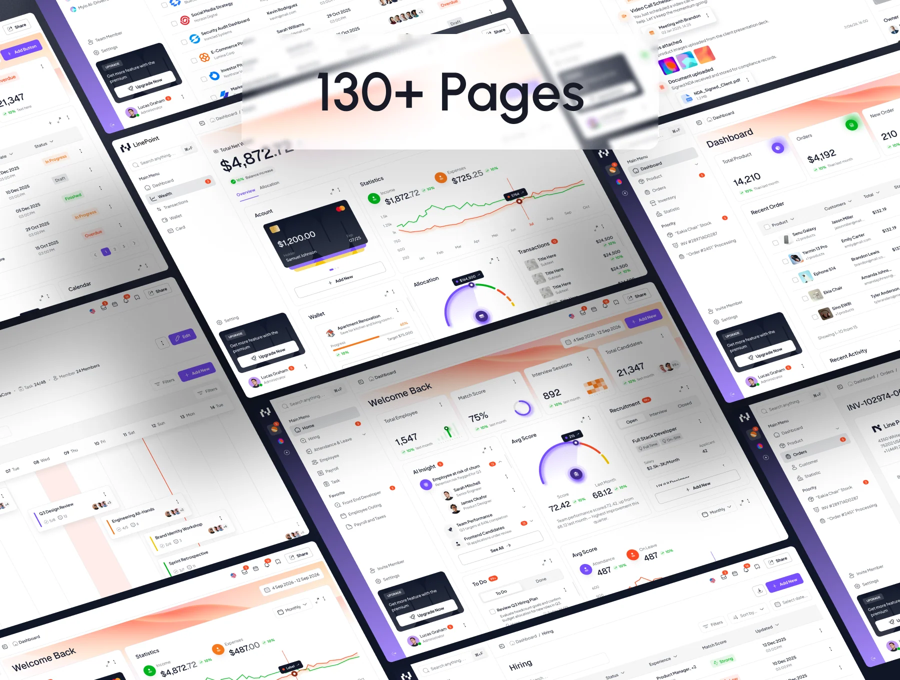 Line Point Dashboard & Saas UI Kit 3