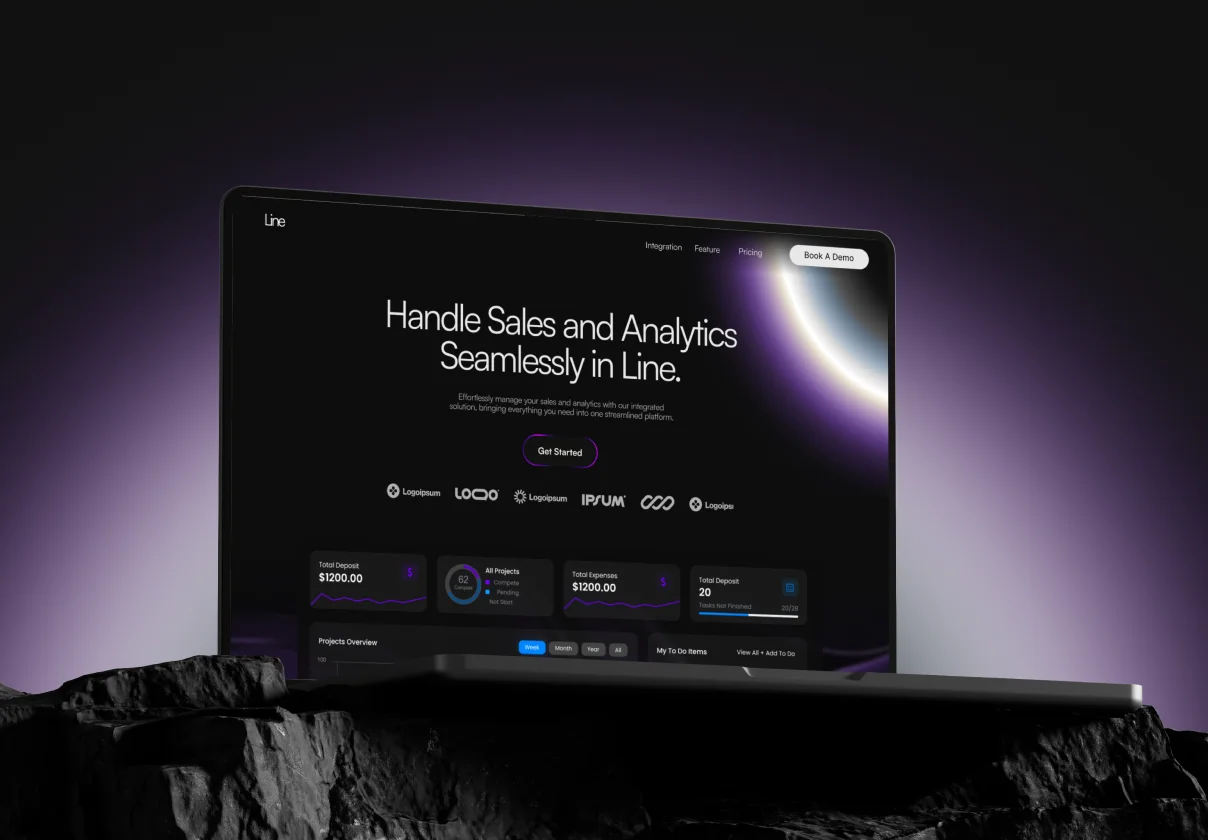 LINE - SaaS Landing Page Framer Template