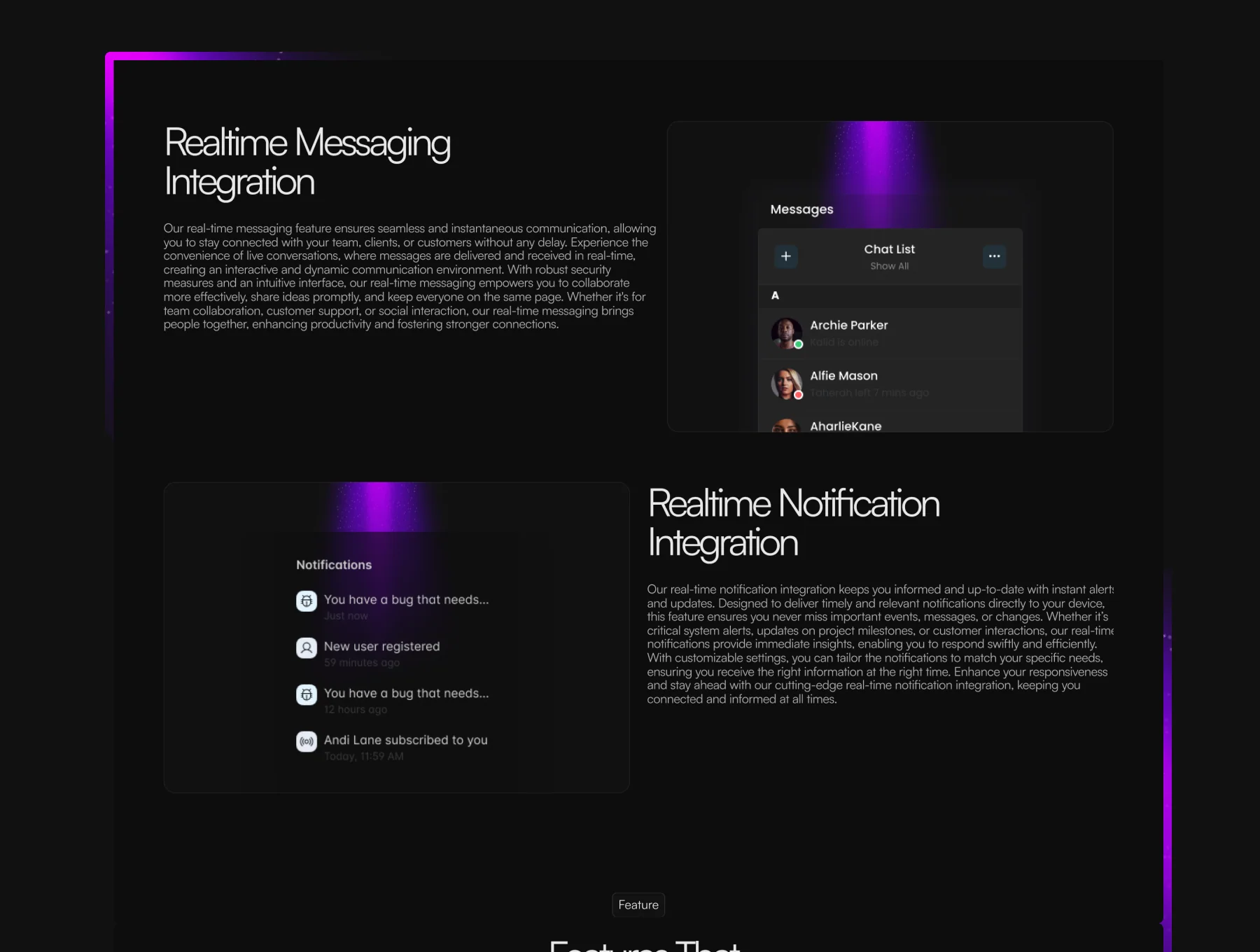 LINE - SaaS Landing Page Framer Template 3