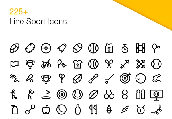 225+ Line Sports Icons