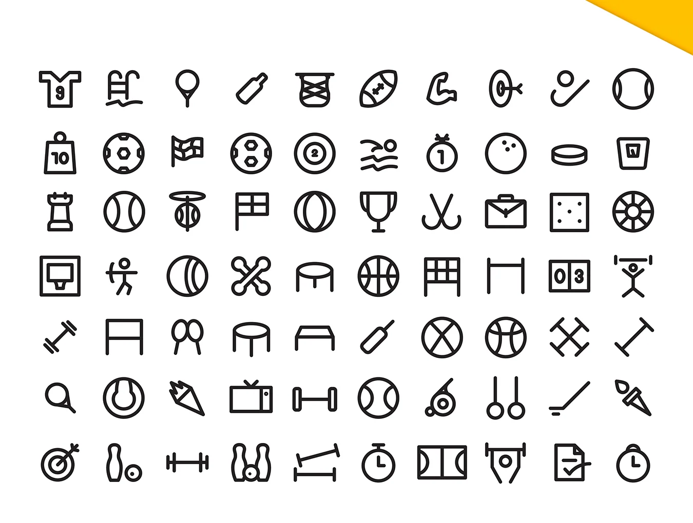 225+ Line Sports Icons 2