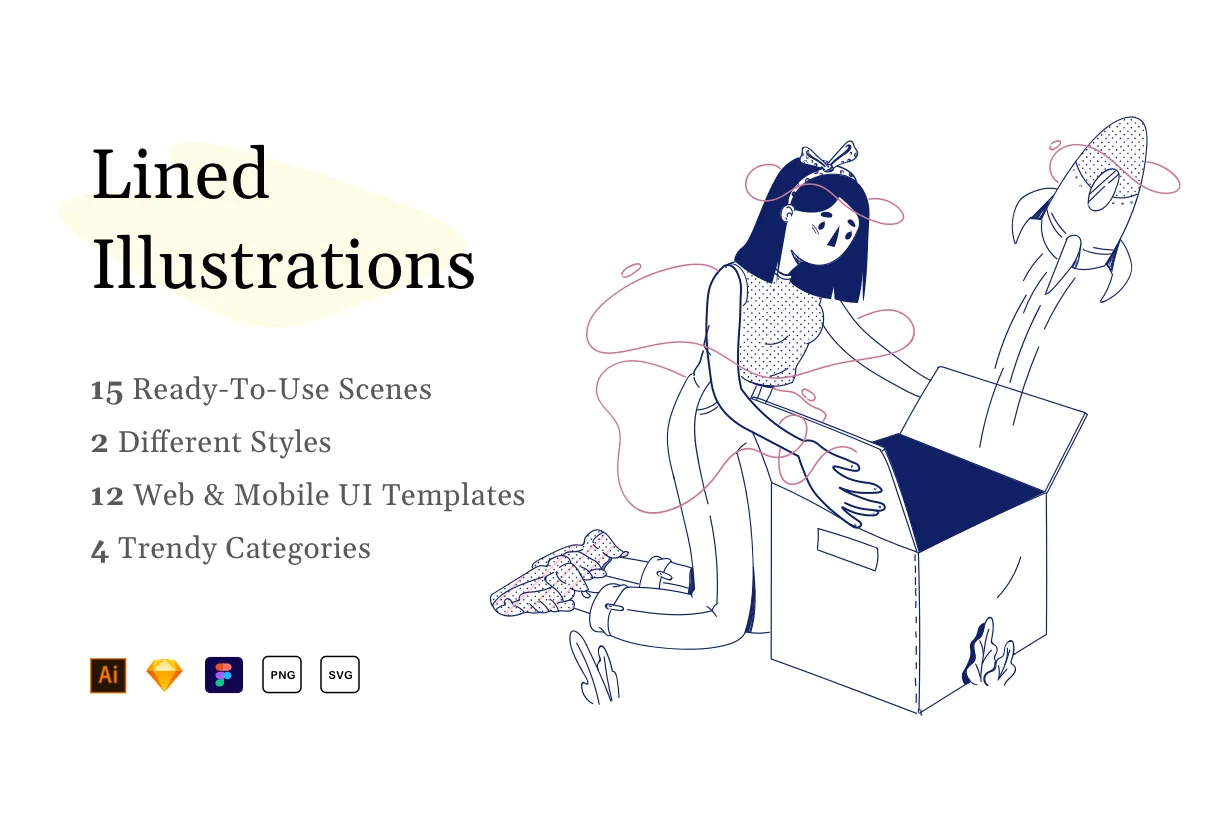 Lined Illustrations