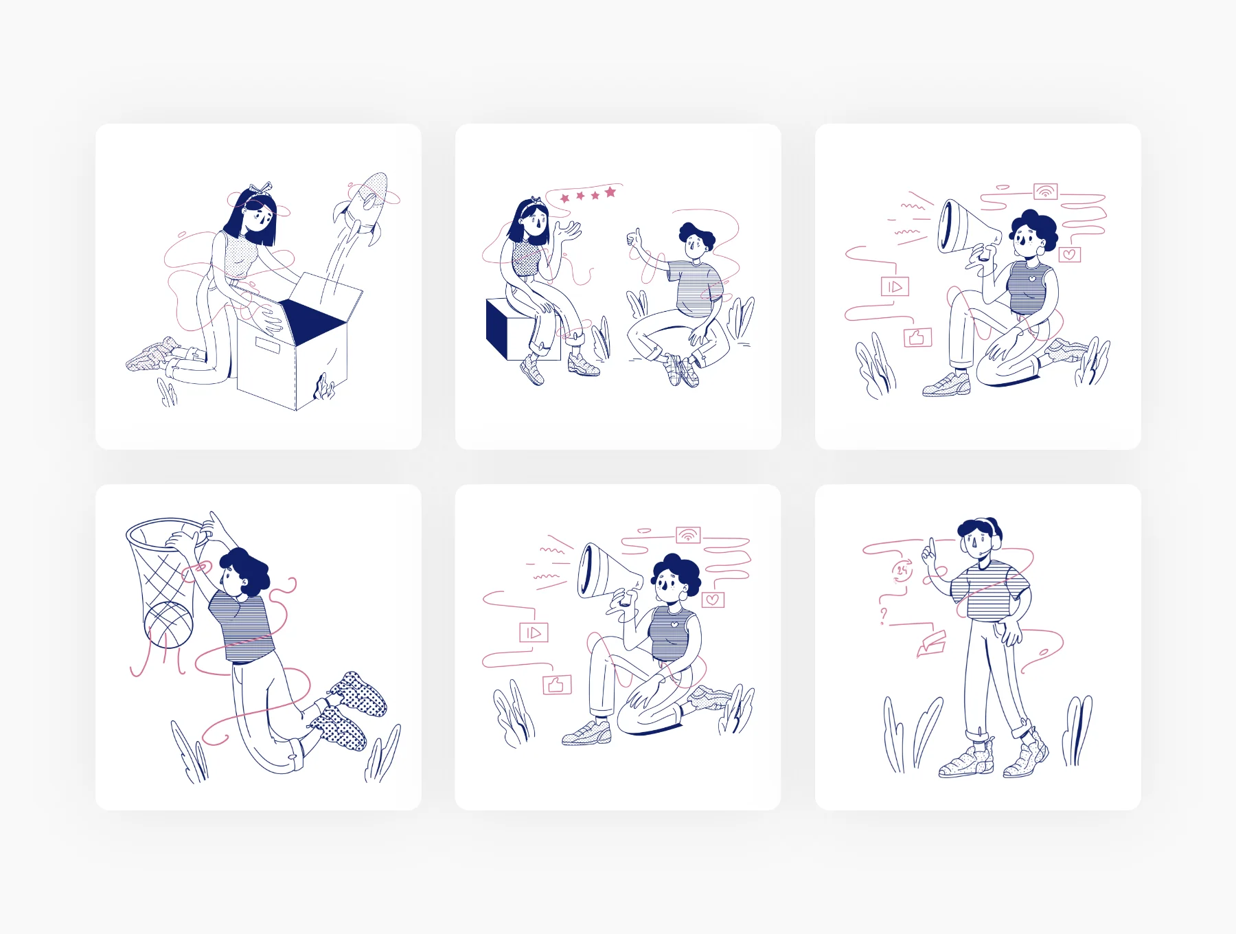 Lined Illustrations 4