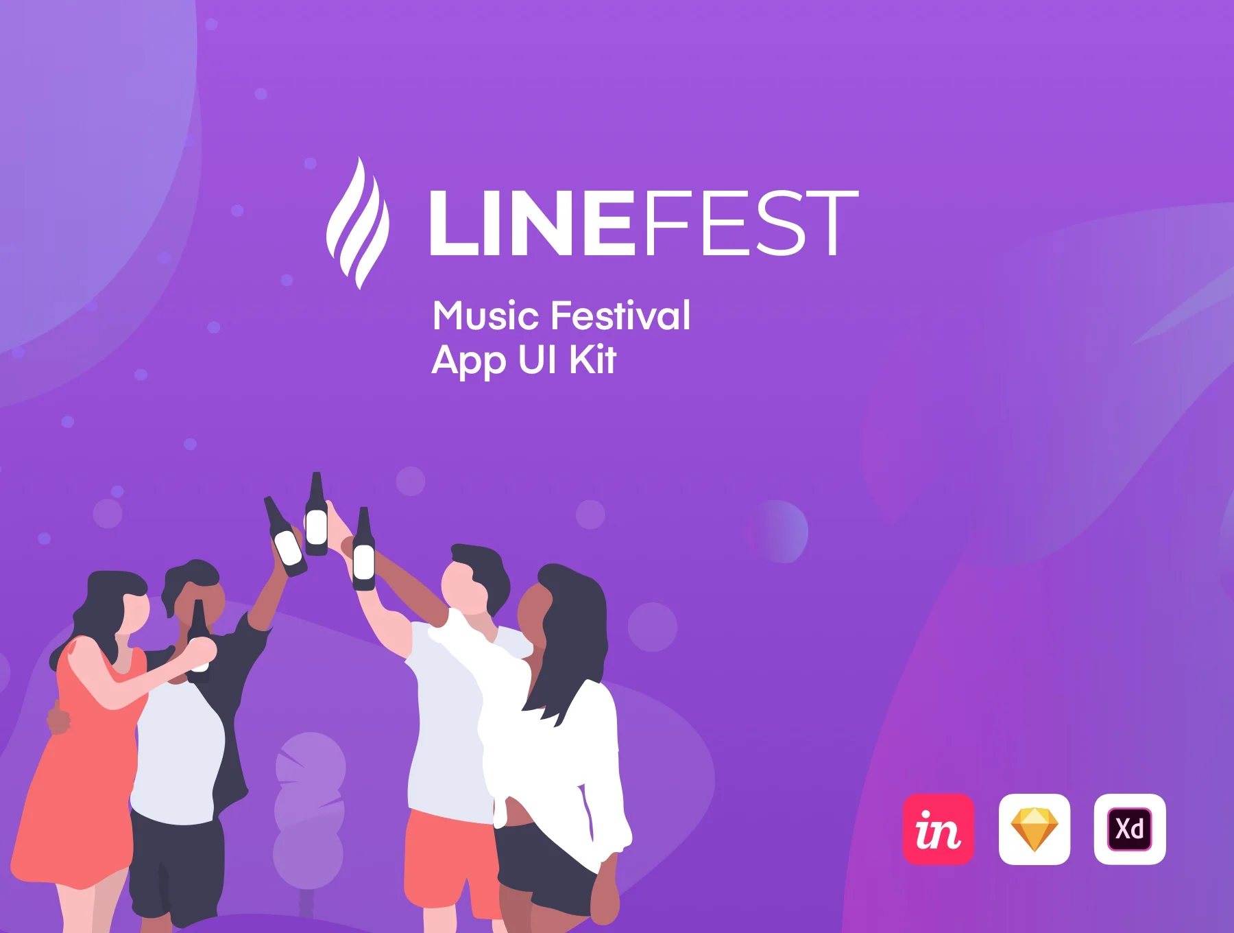 LineFest - Music Festival Mobile App UI Kit 5