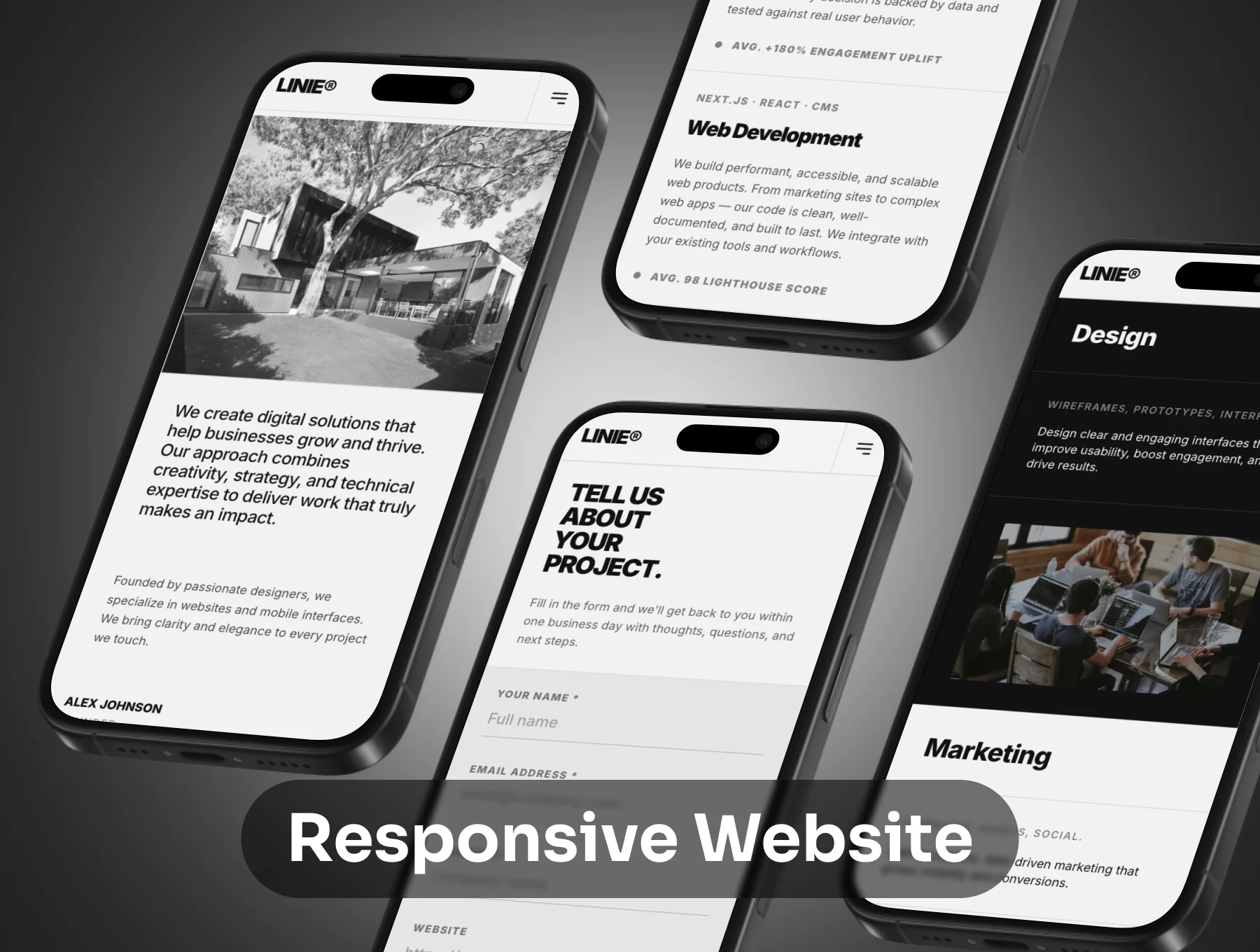 LINIE - Digital Design Agency Template 3