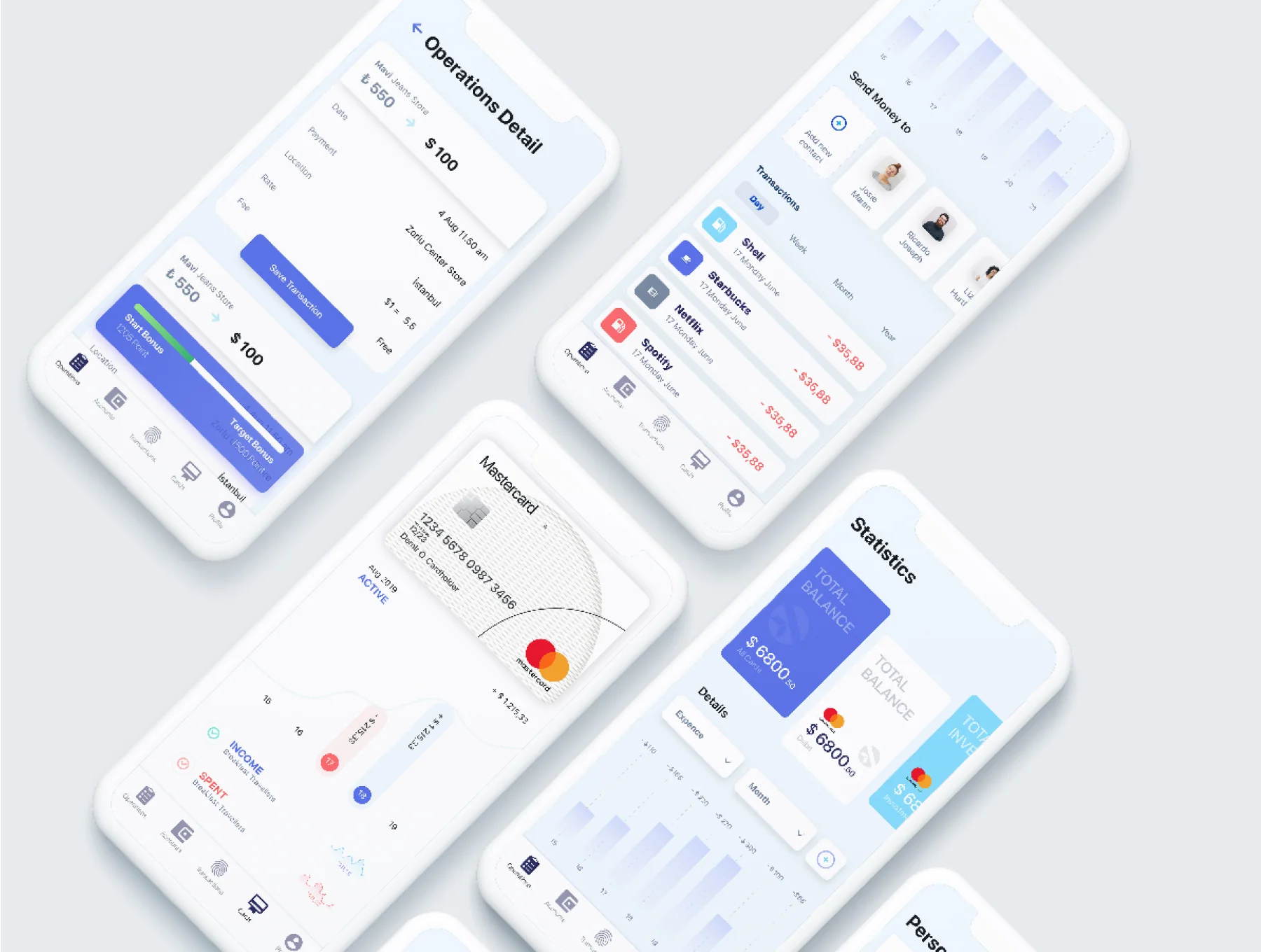 Liquid Wallet Finance Investment Payment iOS Mobile App UI Kit 4
