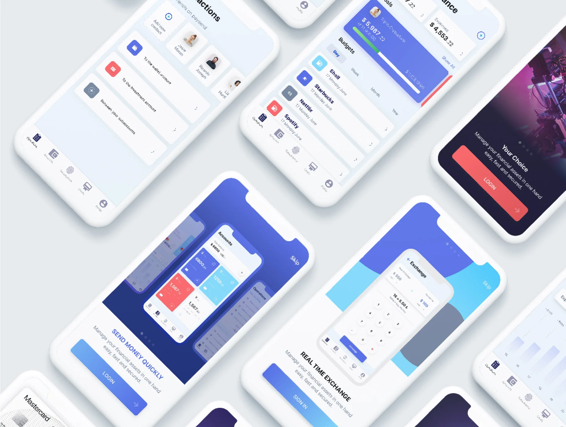 Liquid Wallet Finance Investment Payment iOS Mobile App UI Kit 5