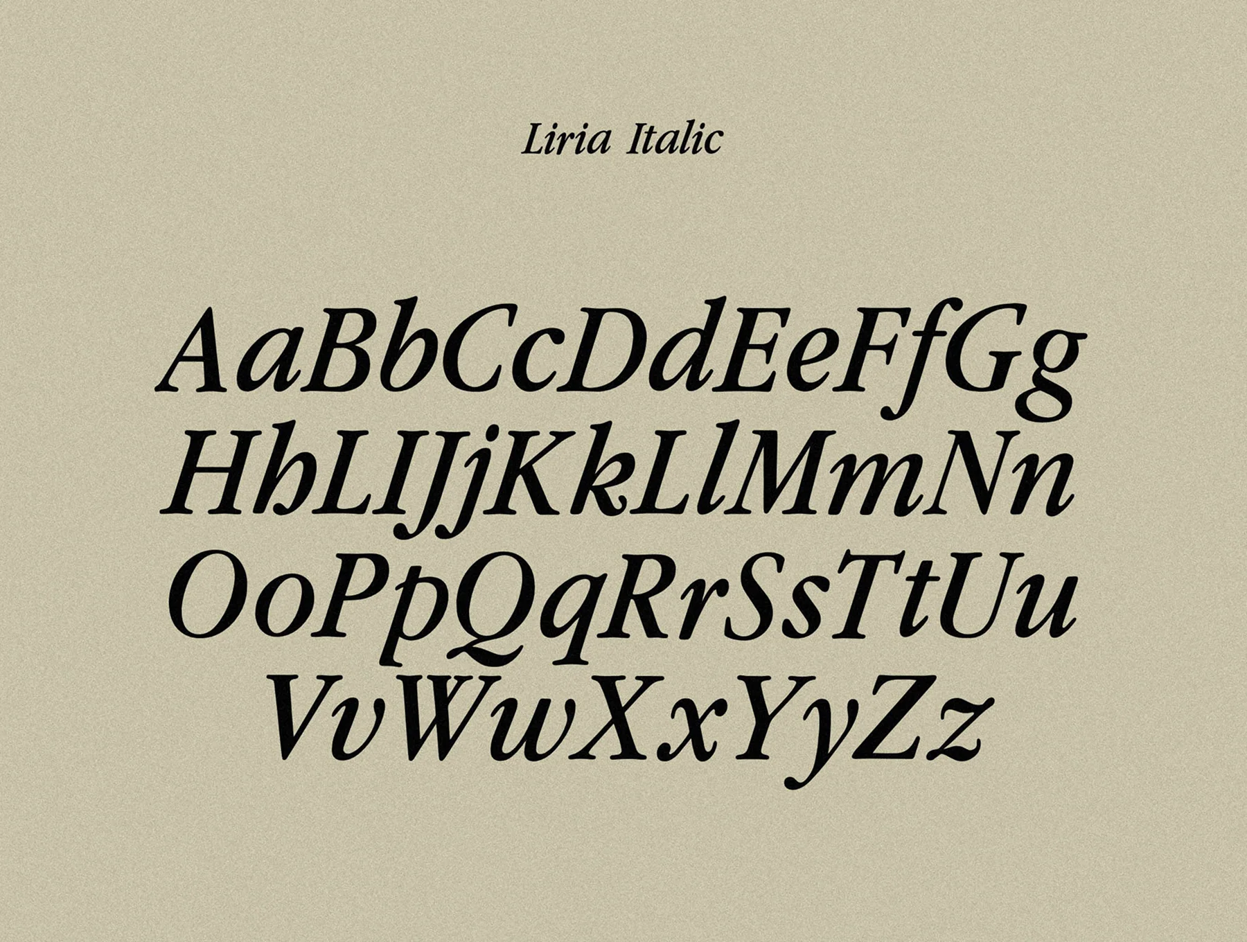 Liria Serif Typeface – Regular + Italic 4