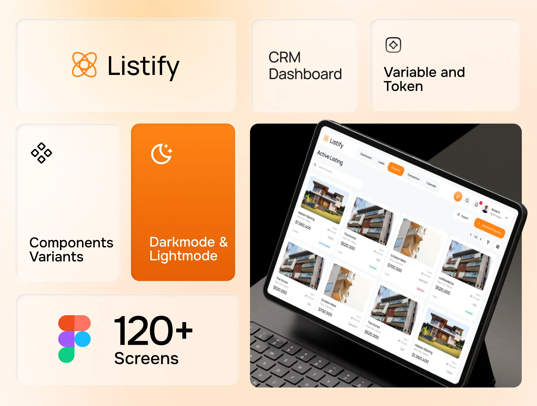 Listify - CRM Real Estate Dashboard UI KIT 2