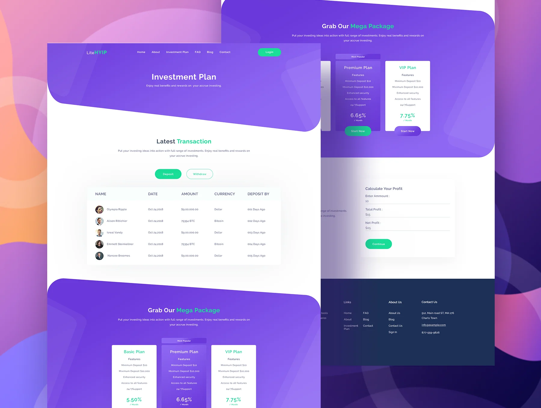 LiteHYIP – HYIP Investment Website PSD Template 3