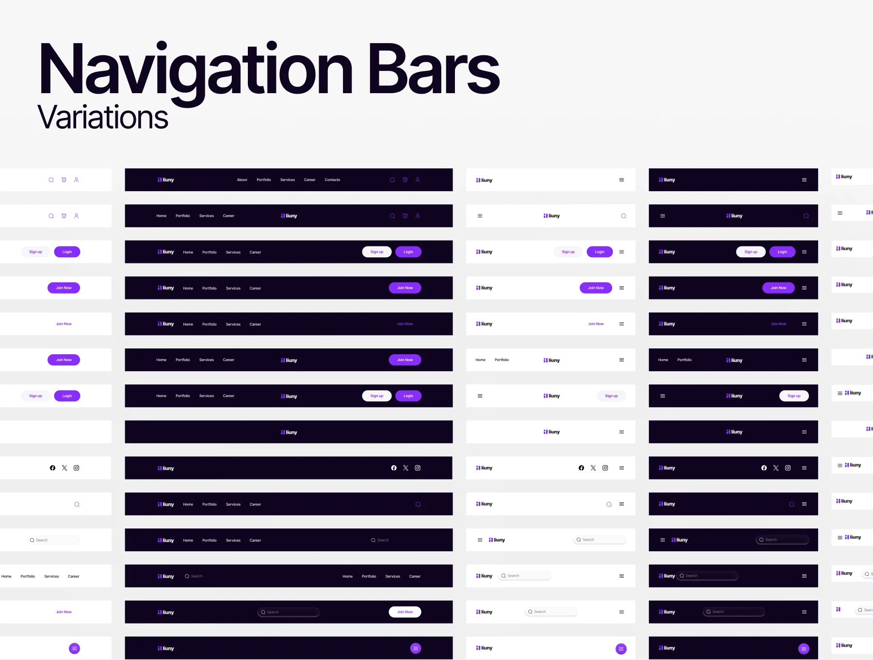Liuny - Hero sections & Navigation bars 5