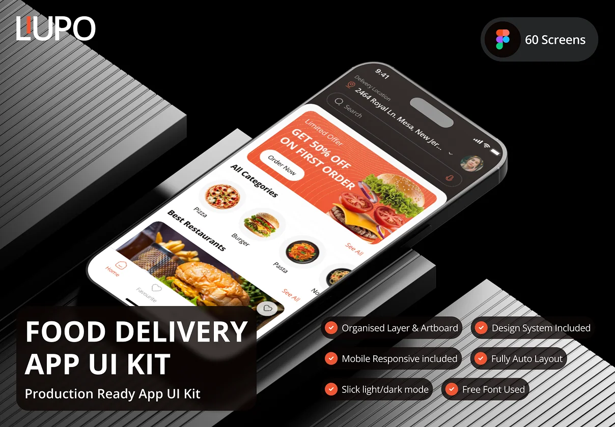 Liupo - Food Delivery App UI Kit