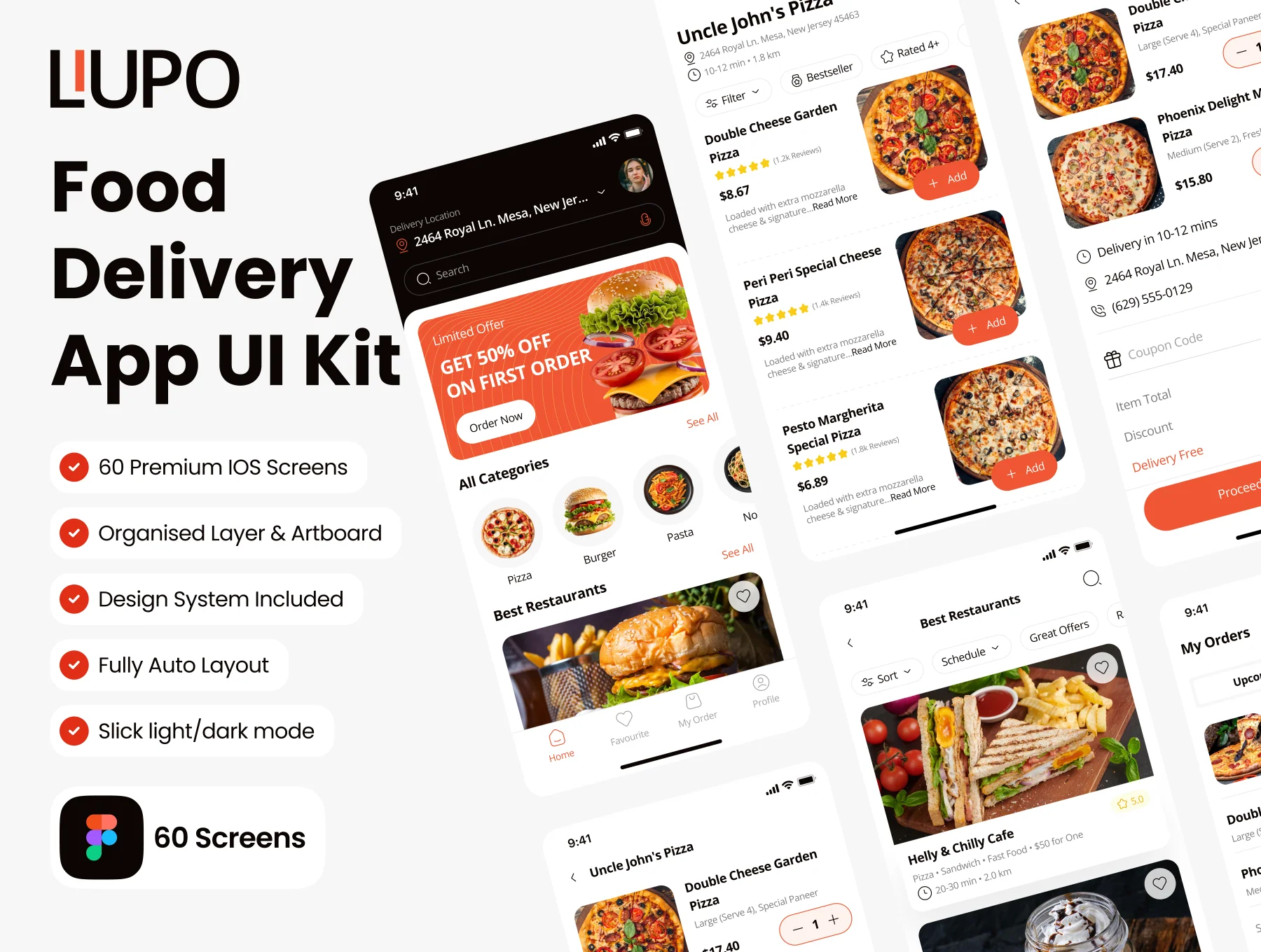 Liupo - Food Delivery App UI Kit