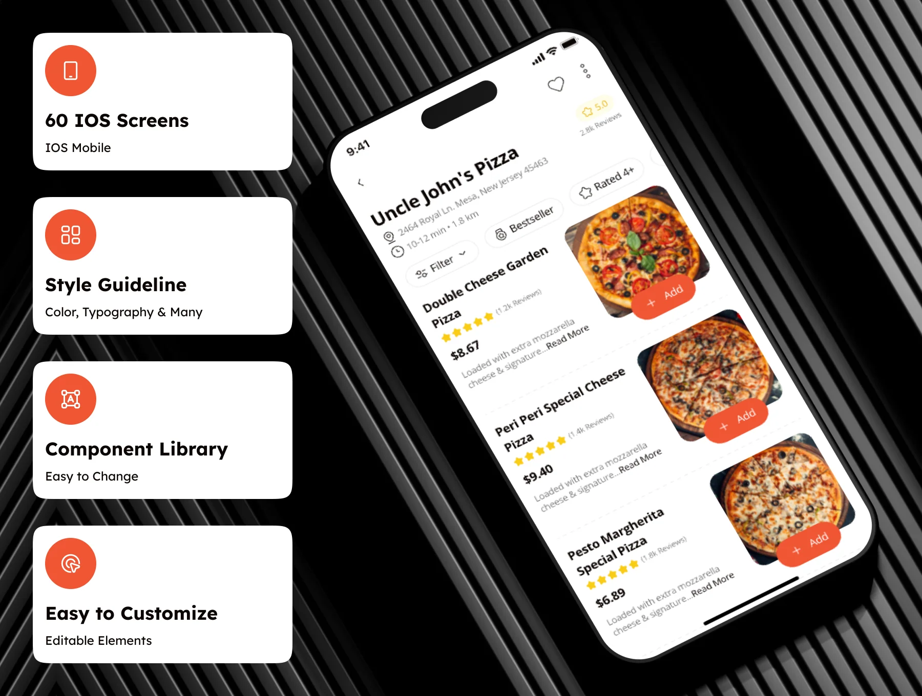 Liupo - Food Delivery App UI Kit 2