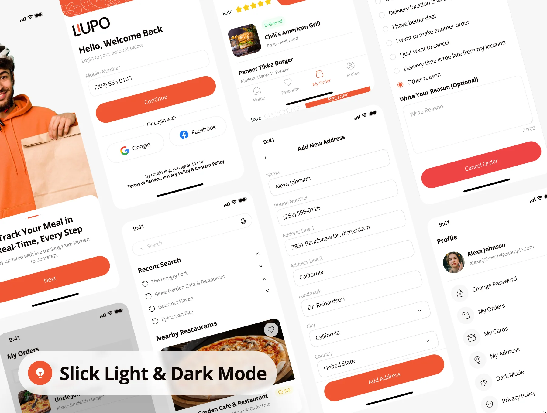 Liupo - Food Delivery App UI Kit 5