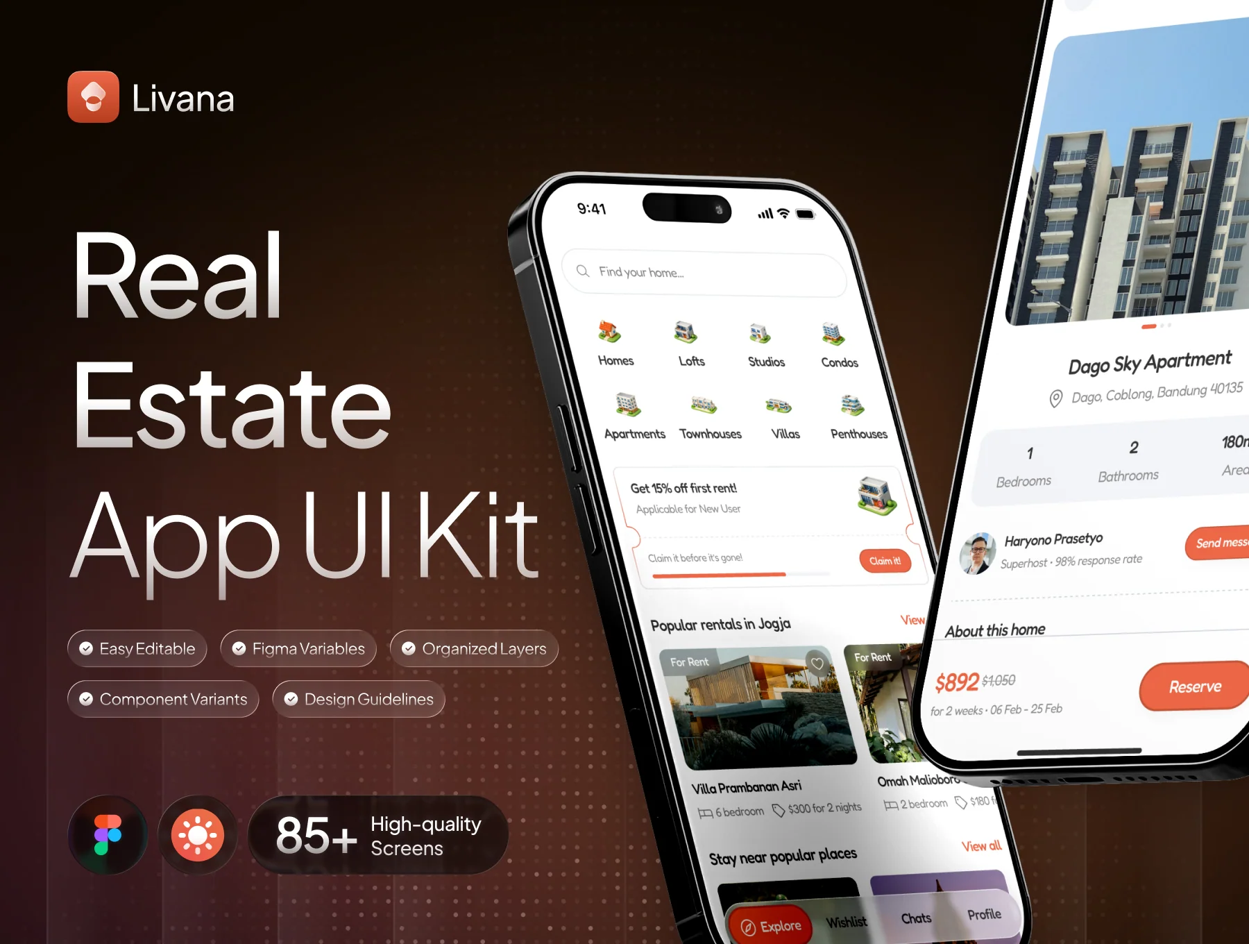 Livana - Real Estate Mobile App UI Kit