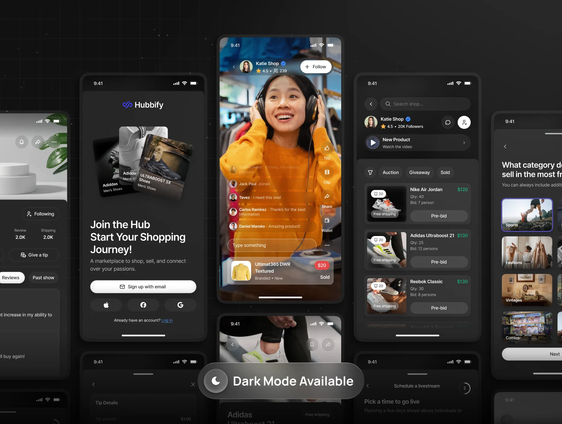 Shopping Marketplace Mobile App UI Kit - Hubbify 5