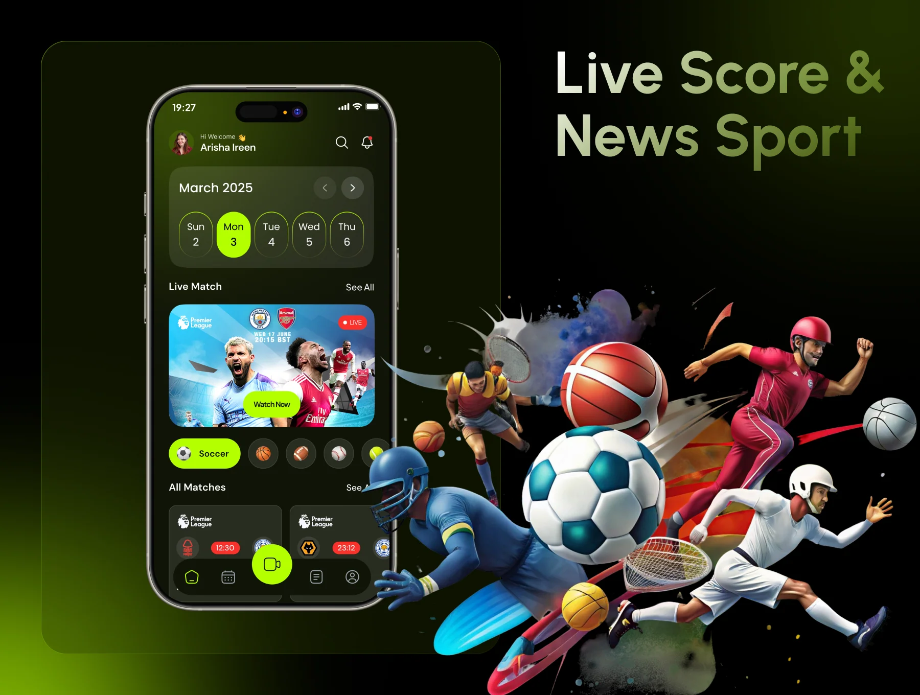 LiveArena - Live Score & News Sport Apps UI Kits 3