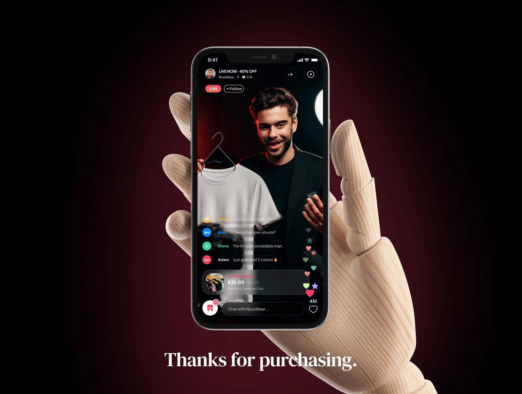 LiveHub - Live E-Commerce - Mobile App UI Kit 10