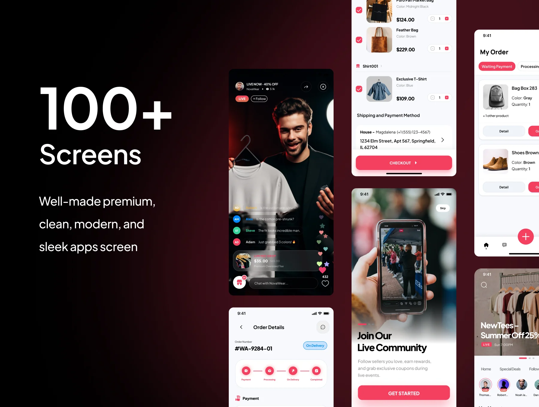 LiveHub - Live E-Commerce - Mobile App UI Kit 4