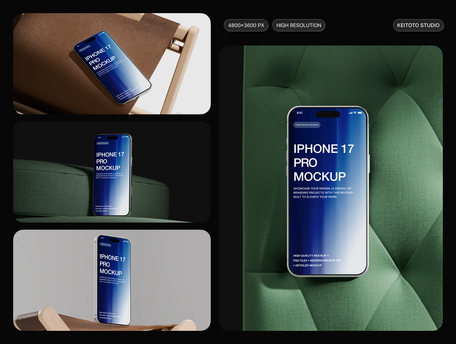 Living Space IPhone 17 Pro Max Mockup Set 2
