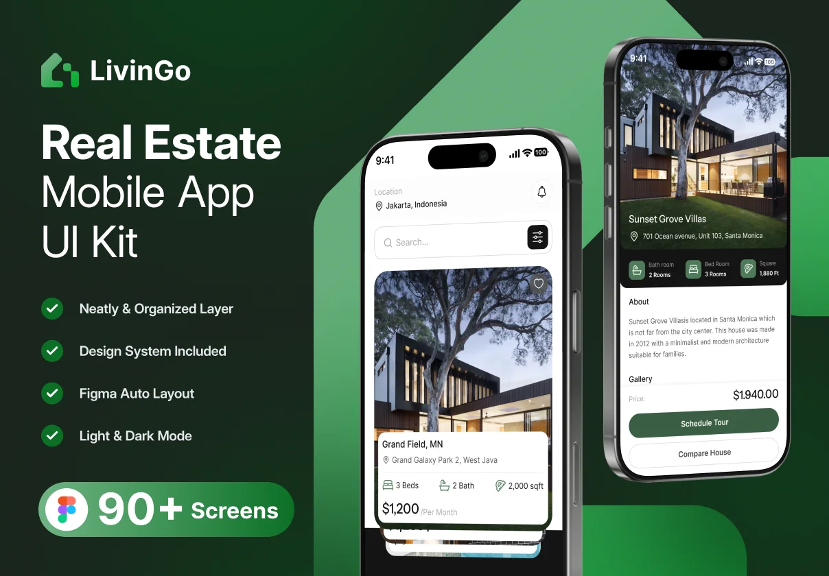 LivinGo - Real Estate Mobile UI Kit