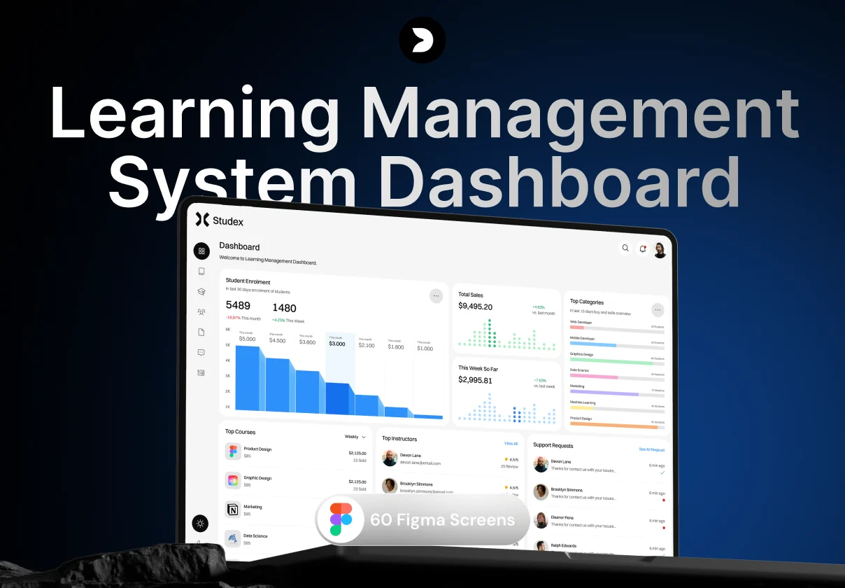 LMS EdTech Learning Dashboard UI Kit