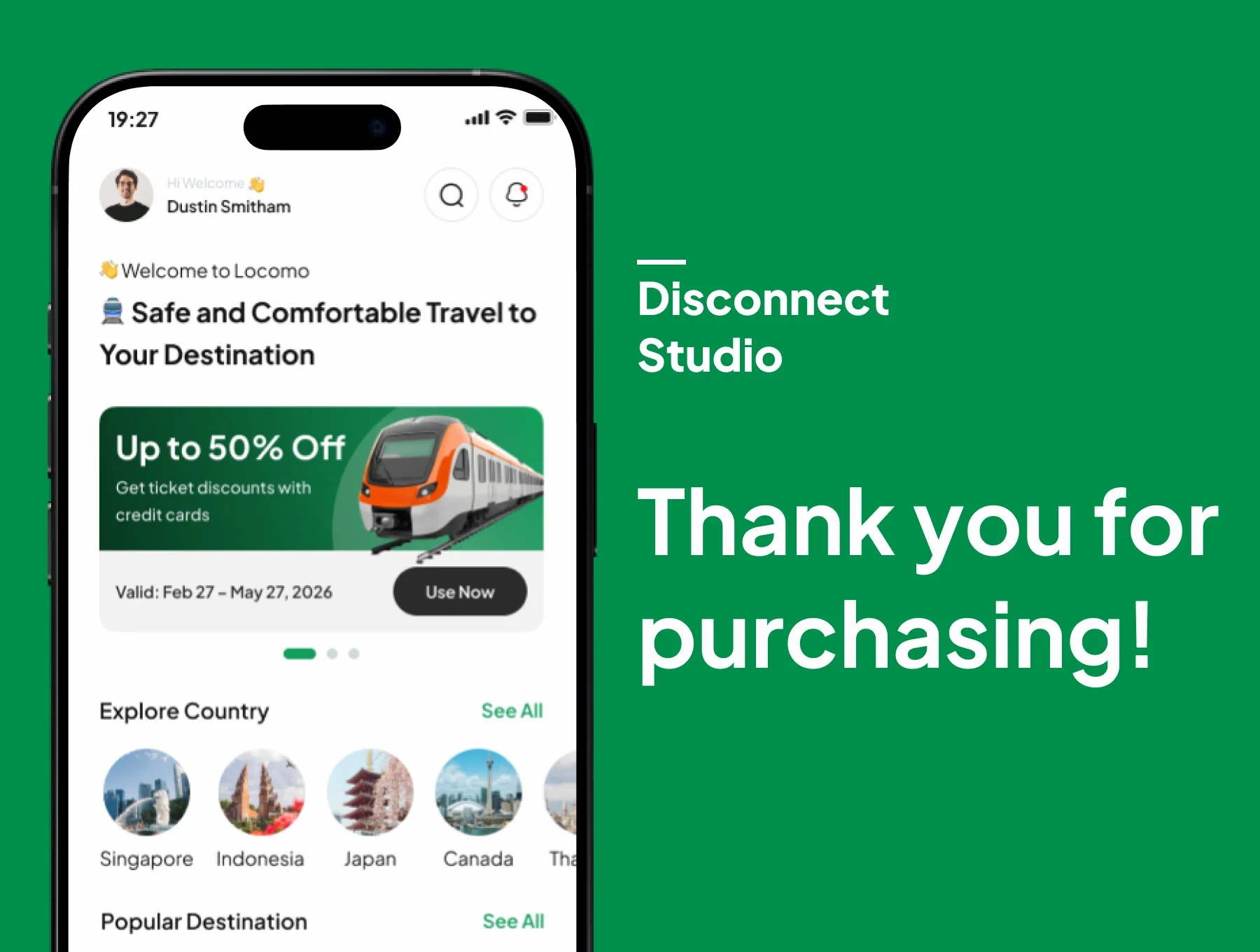 Locomo -  Train Ticket Mobile App UI Kits 6