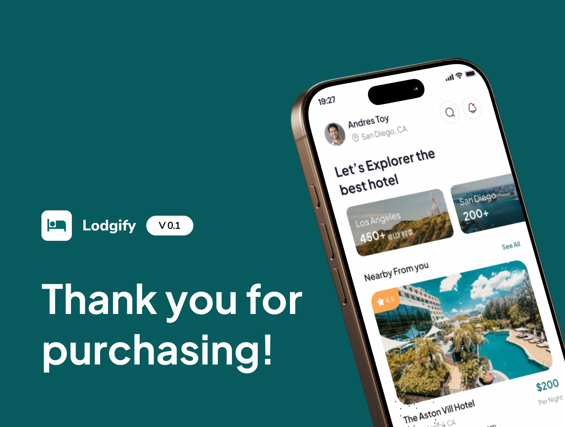 Lodgify - Hotel Booking Mobile App UI Kit 6