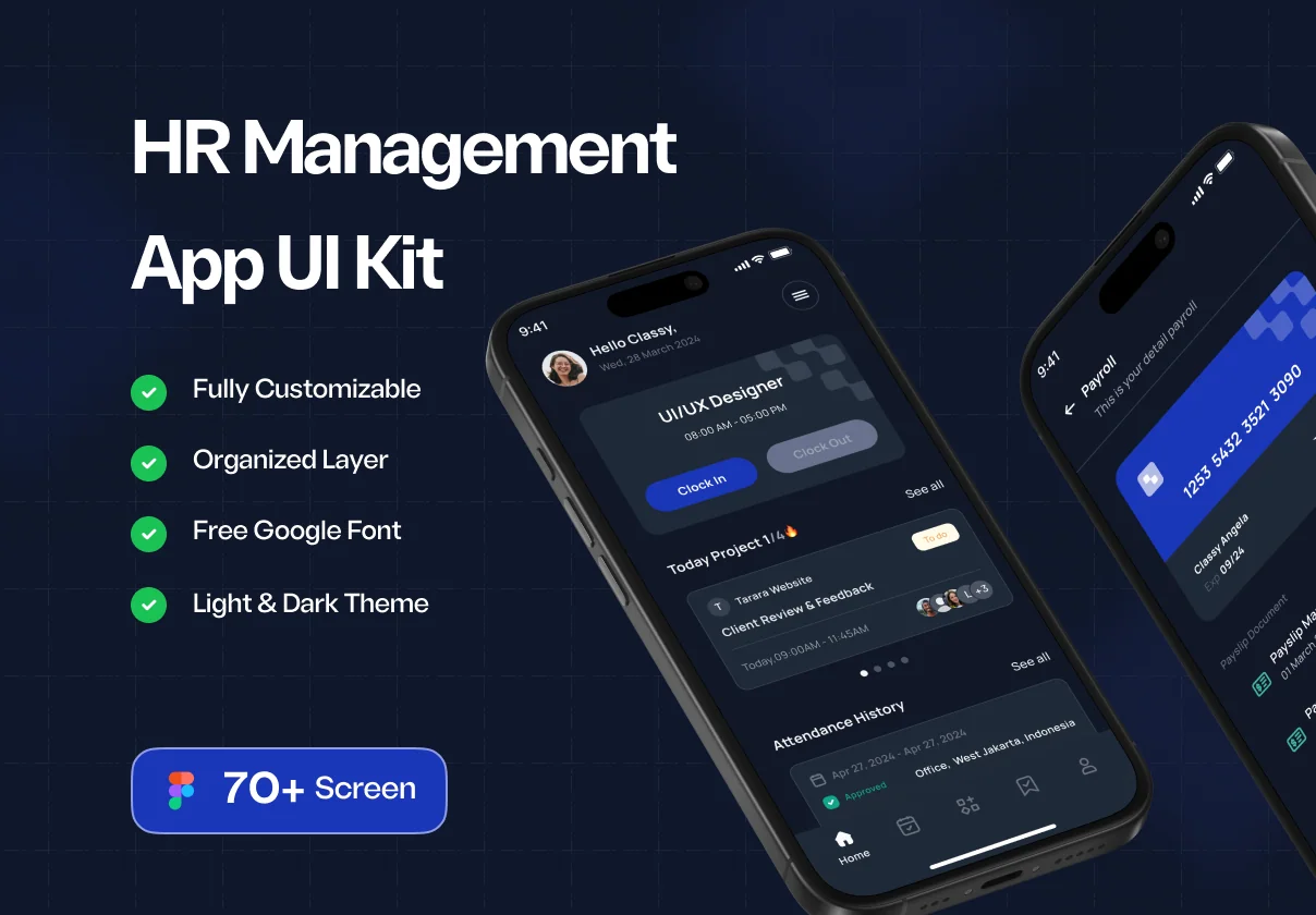 Login - HR Management Mobile App UI Kit