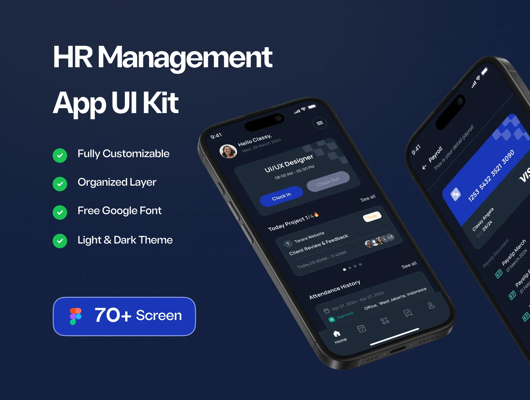 Login - HR Management Mobile App UI Kit