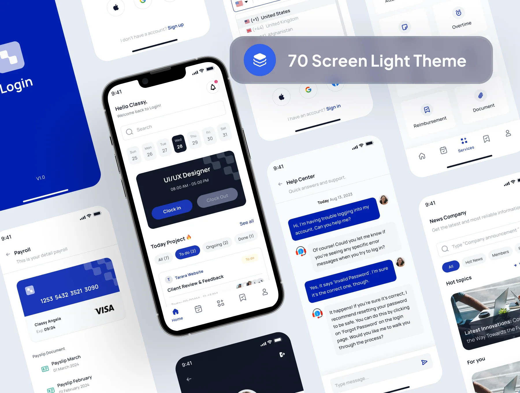 Login - HR Management Mobile App UI Kit 5