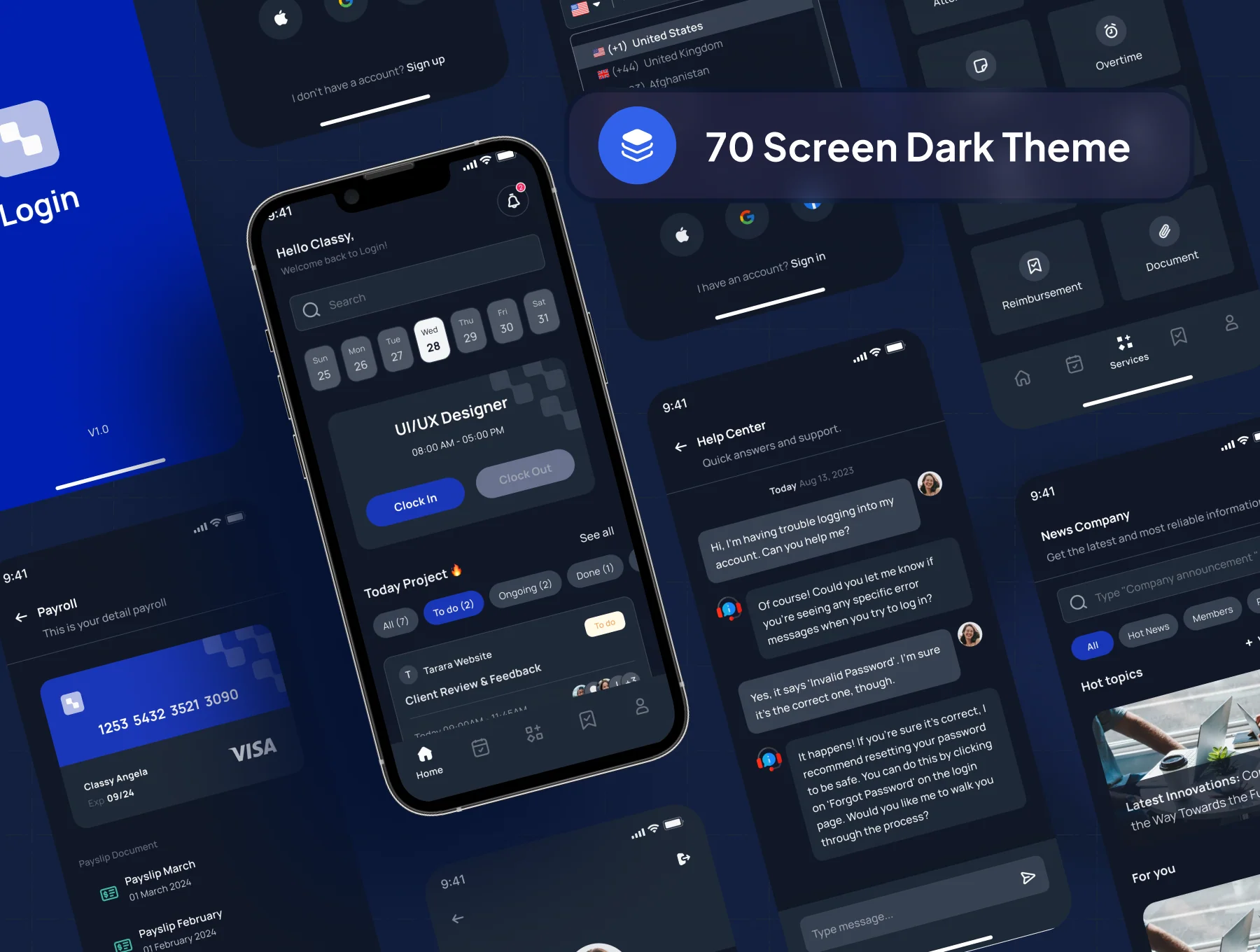 Login - HR Management Mobile App UI Kit 6