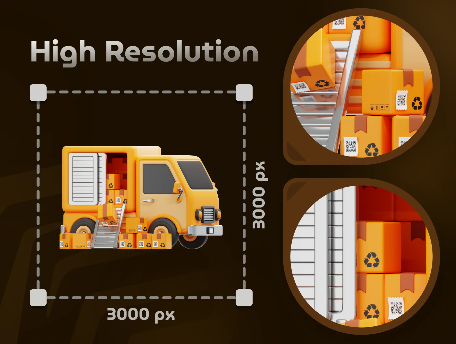 Logistic & Delivery 3D Icon Set 5
