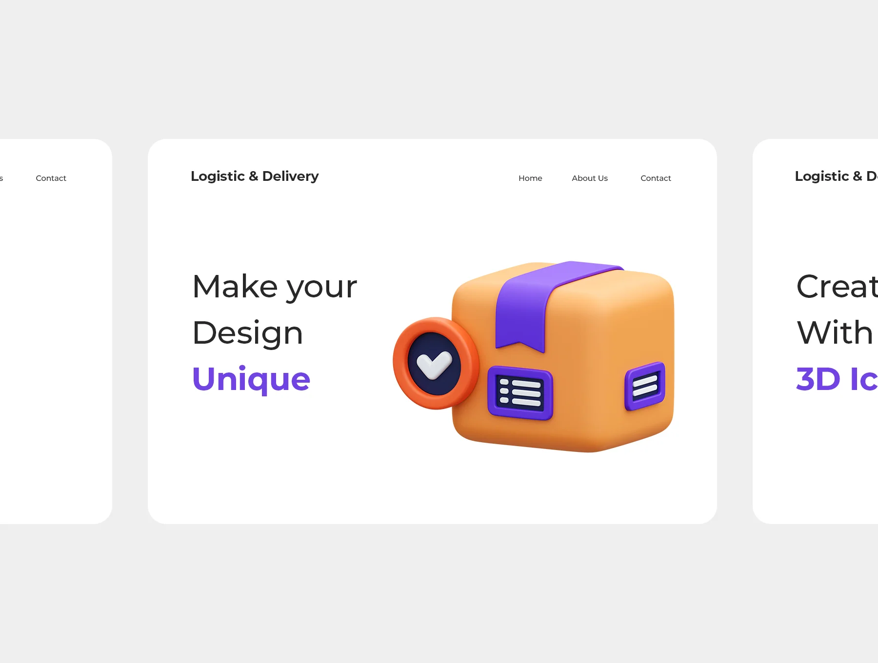 Logistic & Delivery 3D Icons 6