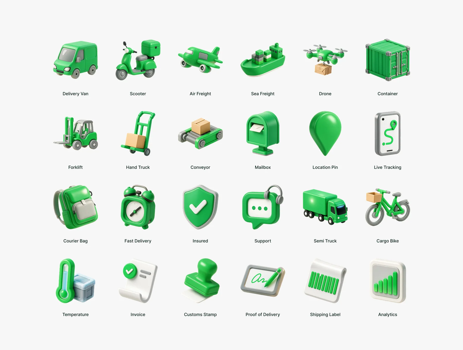 Logistics 3D Icon Set 5