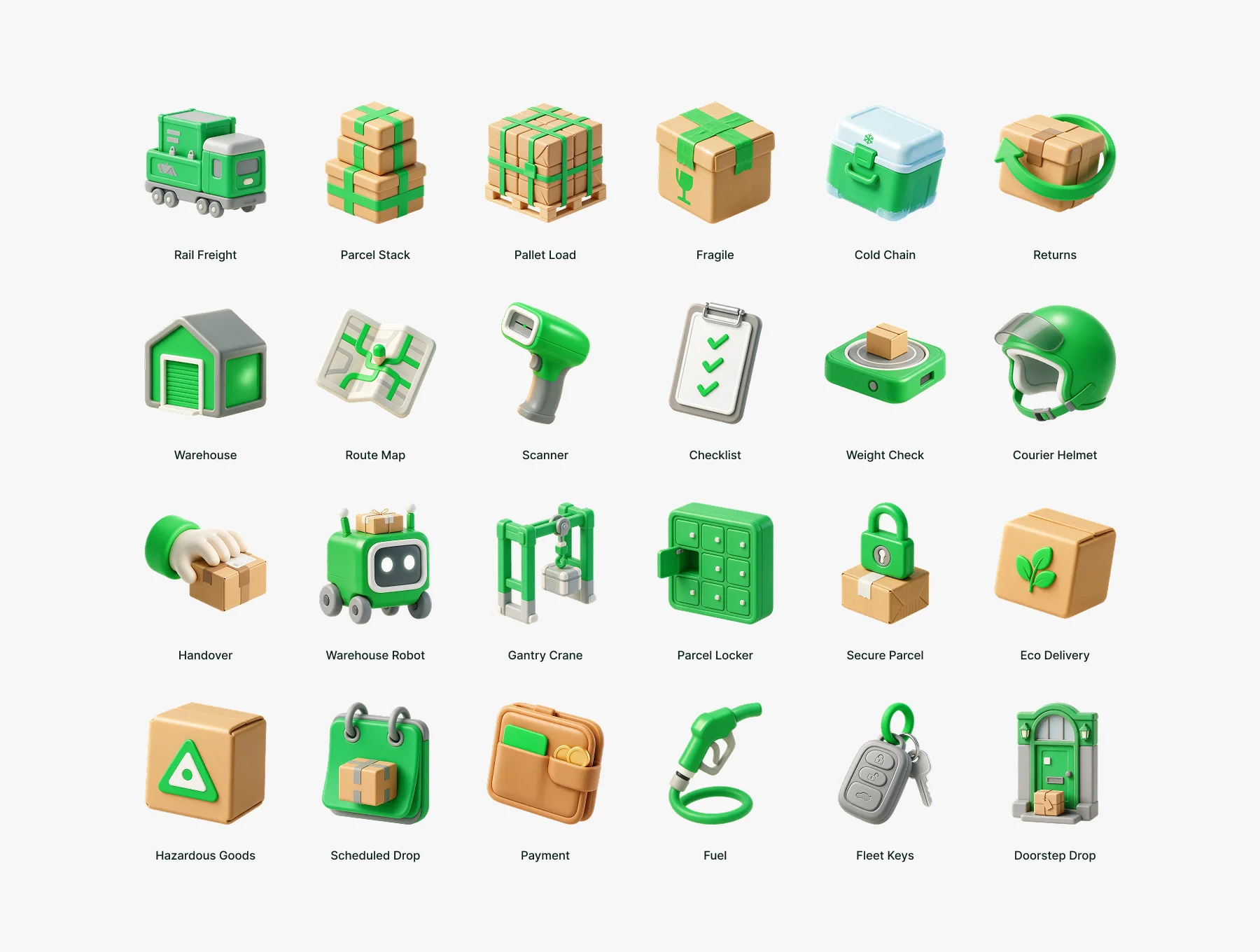 Logistics 3D Icon Set 6