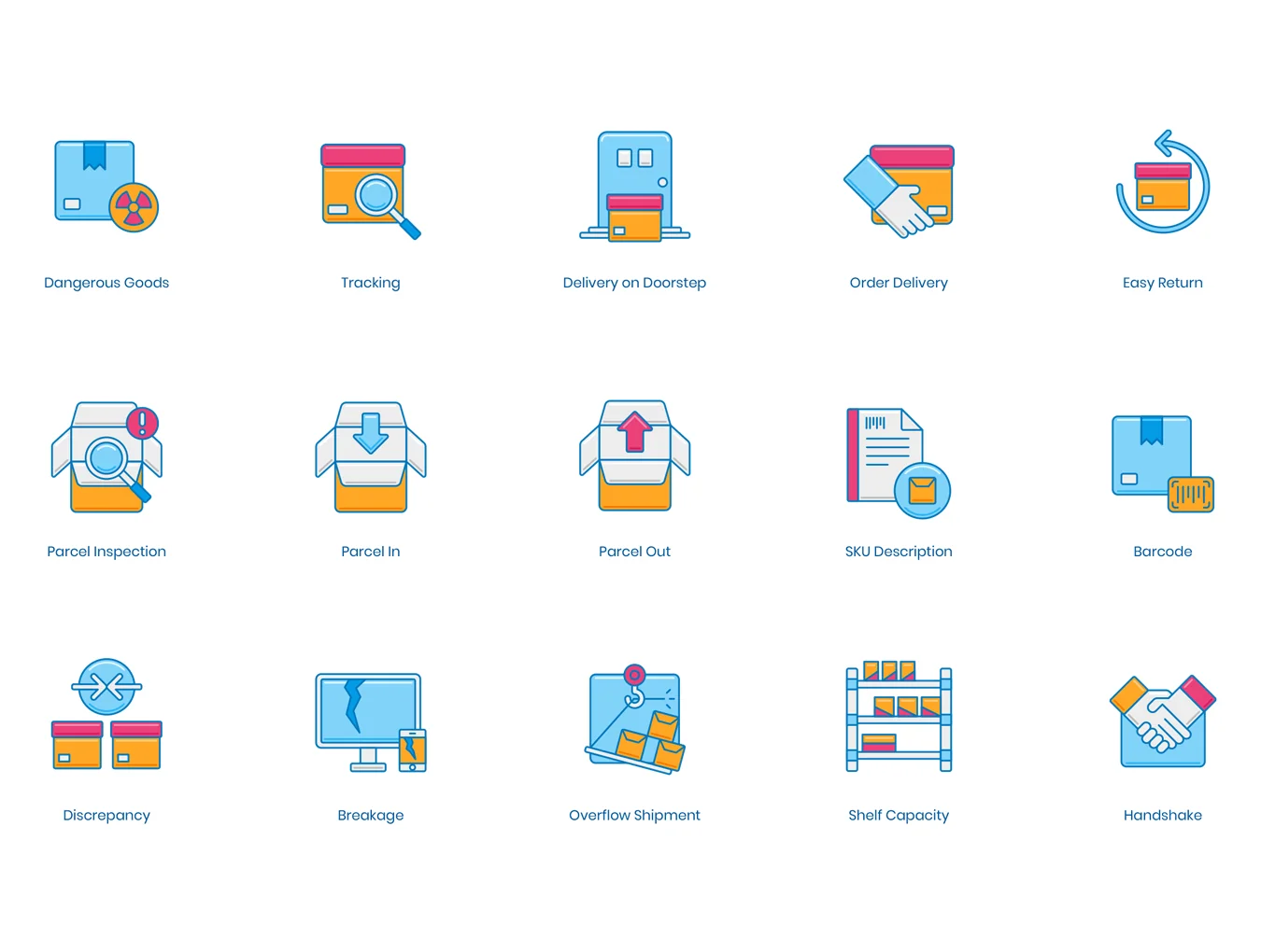 60 Logistics Icons | Ocean Series 5