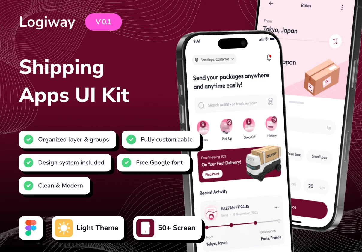 Logiway - Shipping App UI Kit