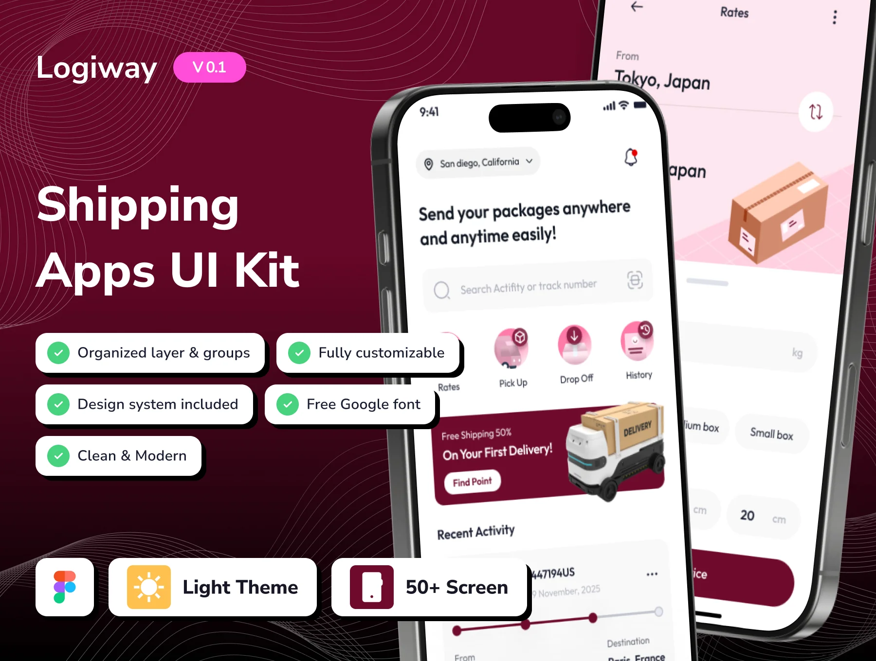 Logiway - Shipping App UI Kit