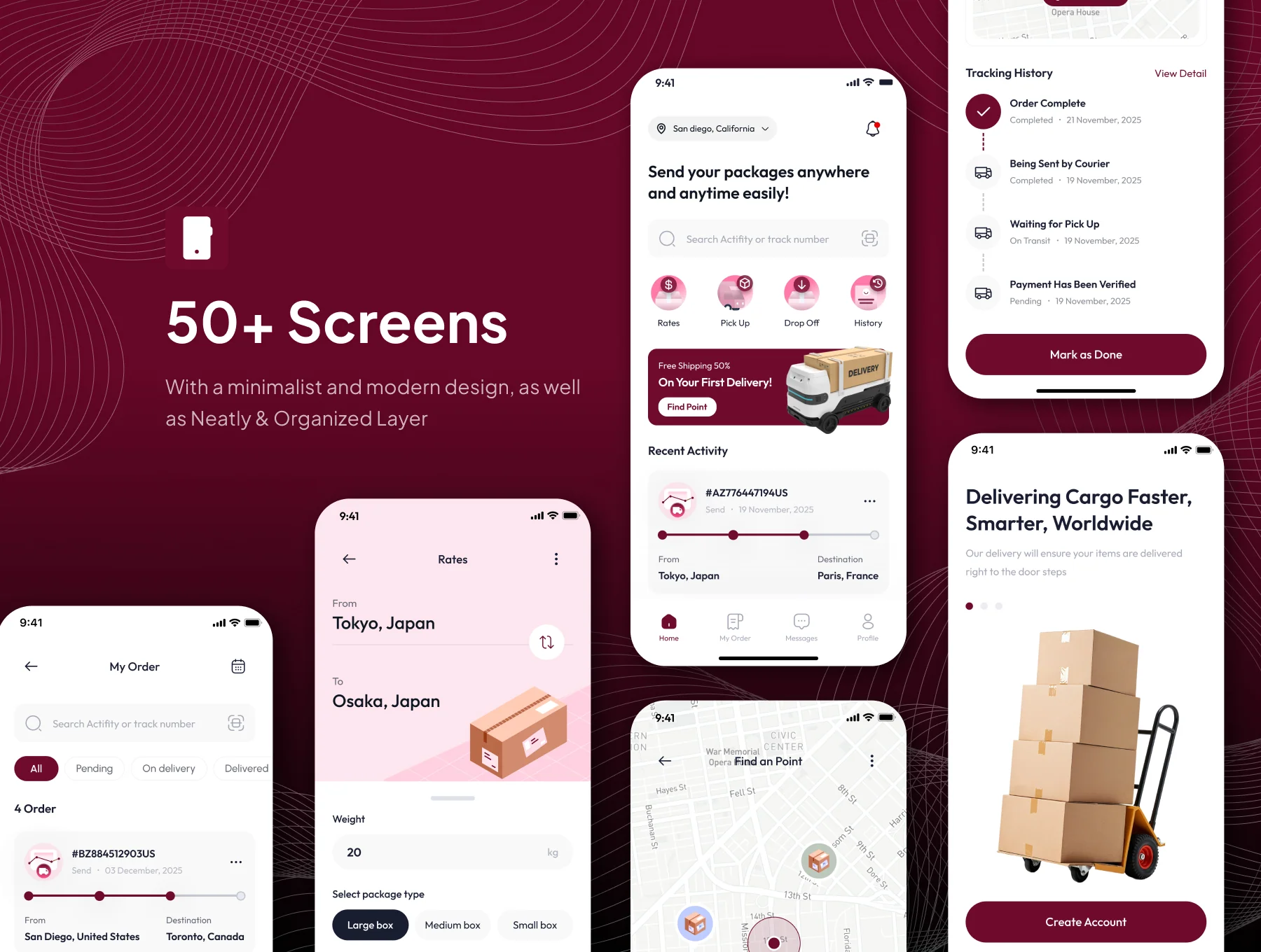 Logiway - Shipping App UI Kit 4