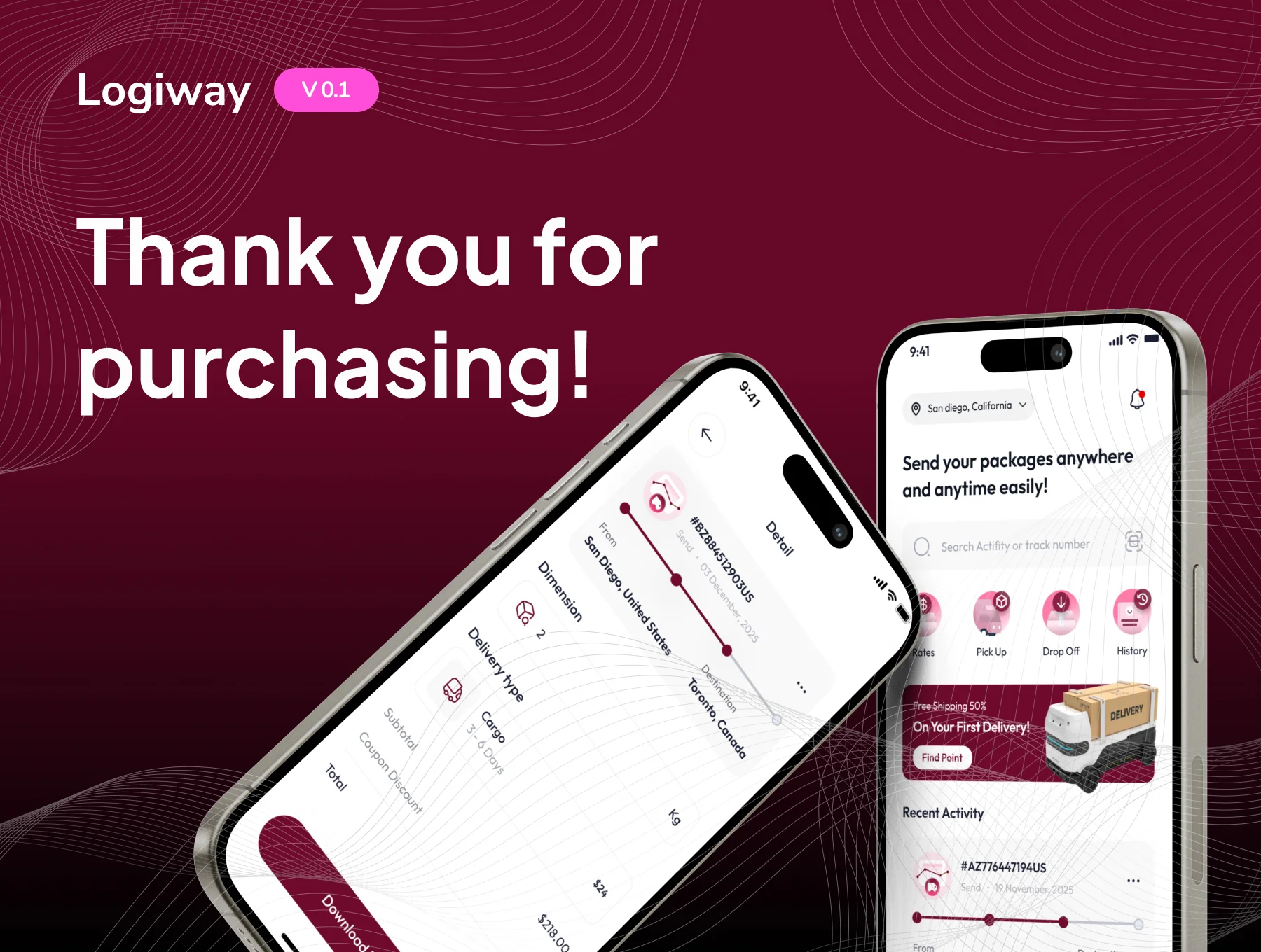Logiway - Shipping App UI Kit 6