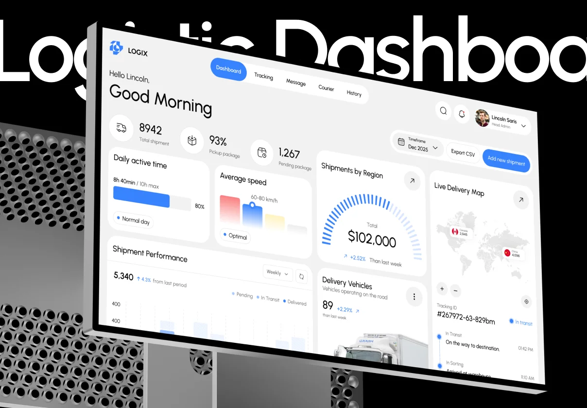 LOGIX - Shipping & Logistic Dashboard UI Kit