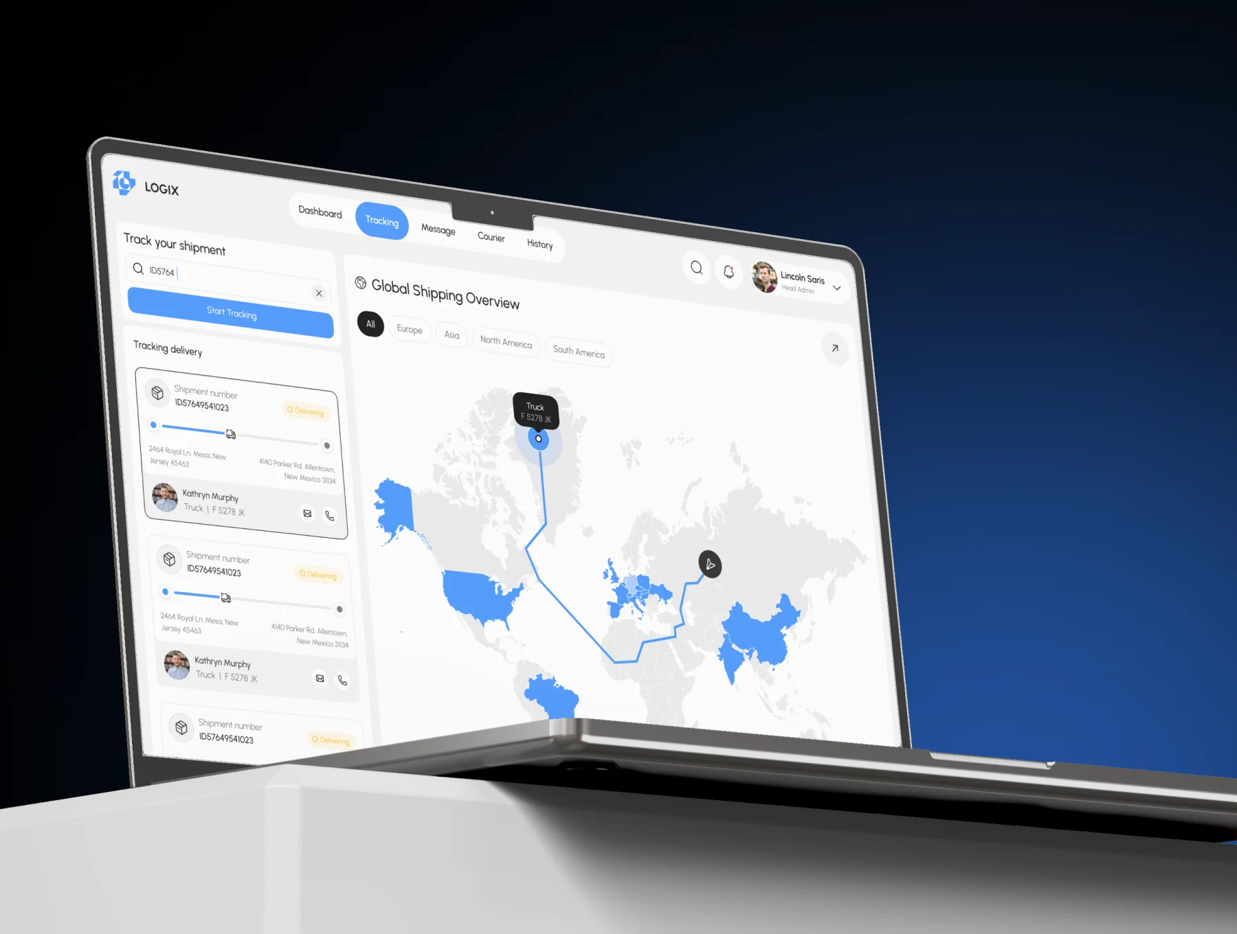 LOGIX - Shipping & Logistic Dashboard UI Kit 5