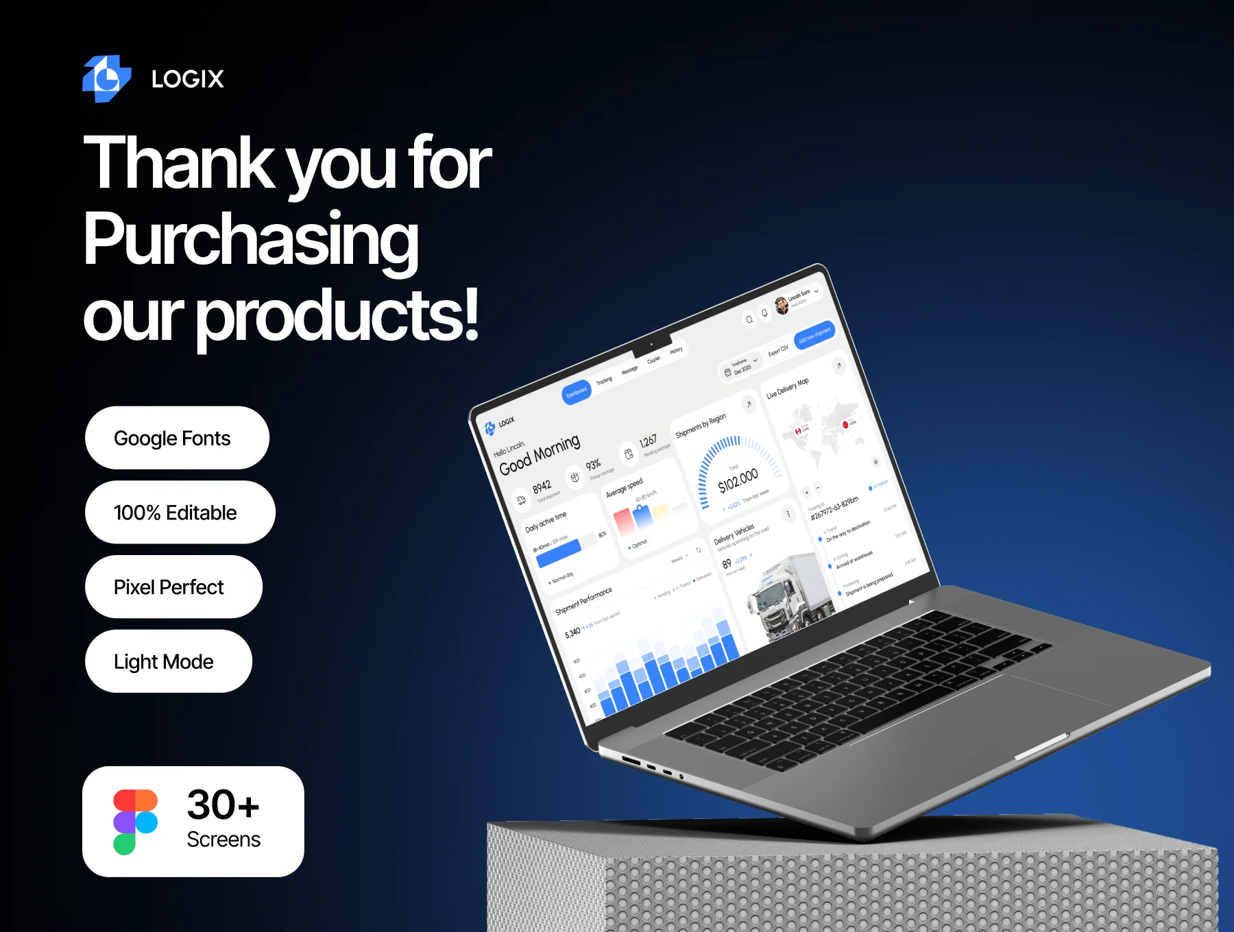 LOGIX - Shipping & Logistic Dashboard UI Kit 6
