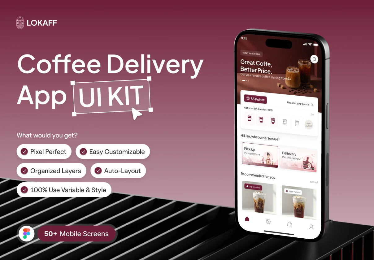 Lokaff - Coffee Mobile App Kit